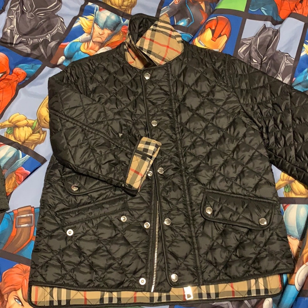Burberry button down jacket also has zipper